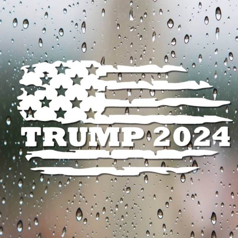 Trump 2024 Car Sticker Flag Decal 7.5" USA Flag  $8.00  ( 1Black and 1 White)